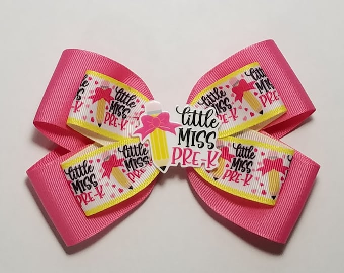 5" Pre-K Hair Bow *You Choose Solid Bow Color*