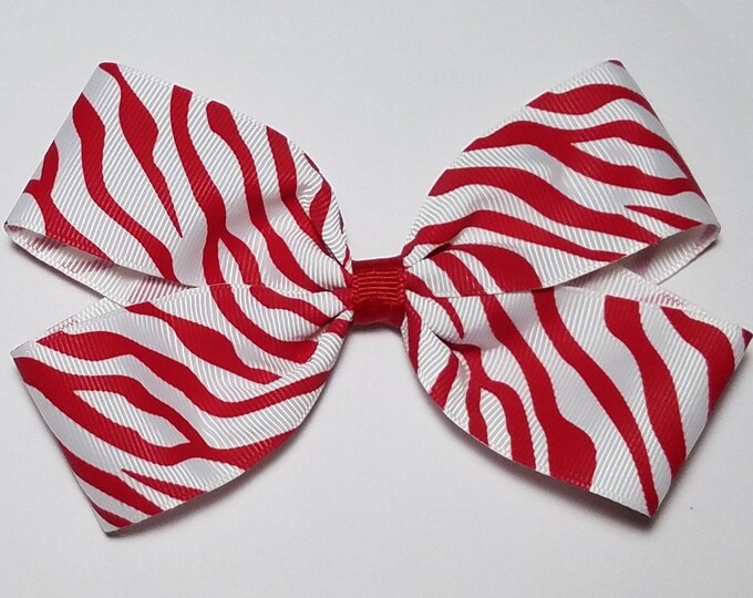 5" Zebra Hair Bow *CLEARANCE*