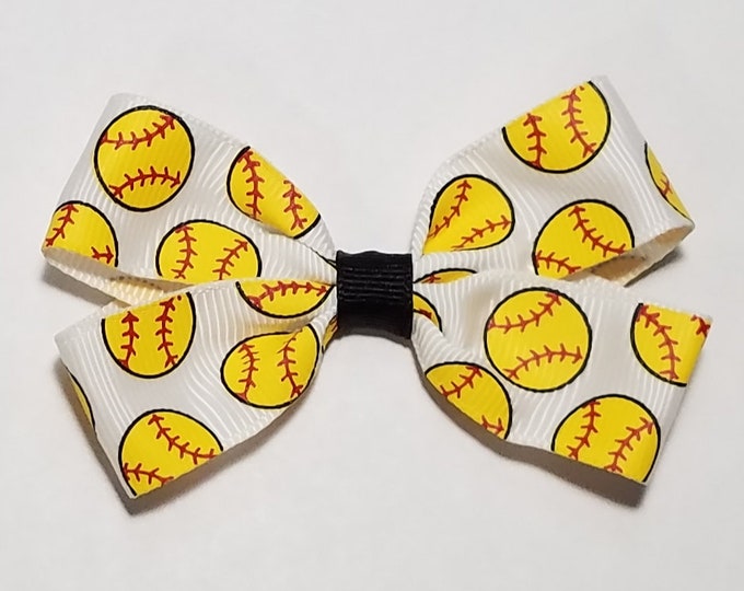 3" Softball Hair Bow