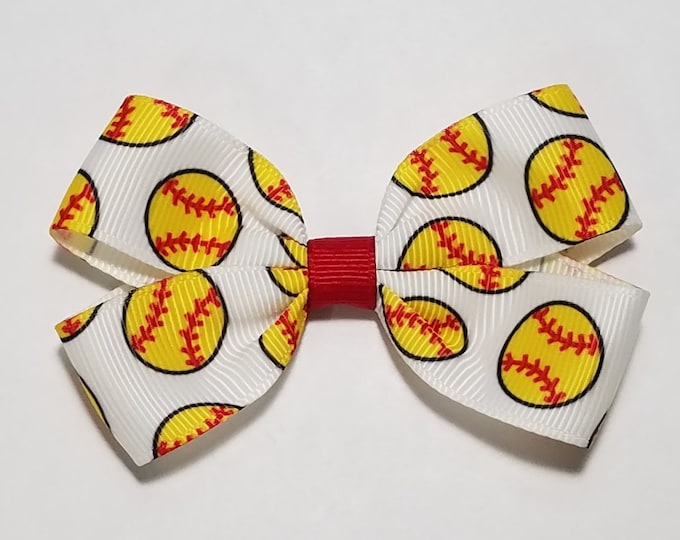 3" Softball Hair Bow