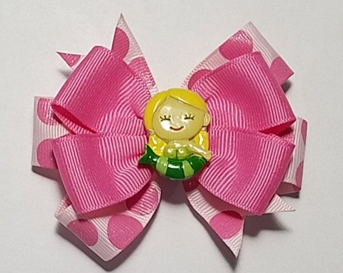 3.5" Mermaid Hair Bow *You Choose Solid Bow Color*