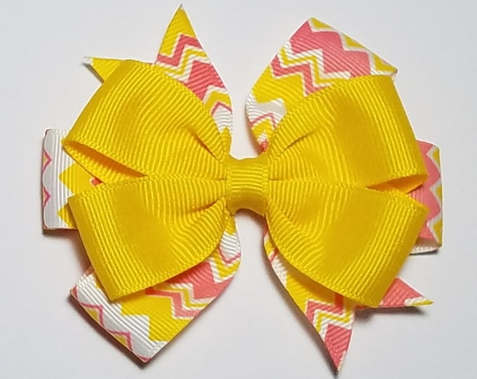 3.5" Pink Lemonade Hair Bow *CLEARANCE*