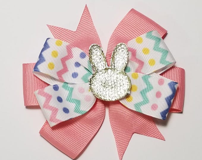 3.5" Bunny Hair Bow *You Choose Solid Bow Color*