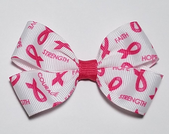 3" Breast Cancer Pink Awareness Ribbon Hair Bow