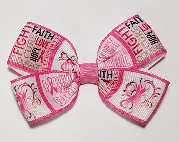 3" Pink Awareness Hair Bow