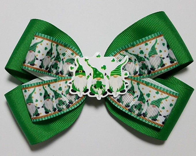 5" Gnomes Hair Bow *You Choose Solid Bow Color*