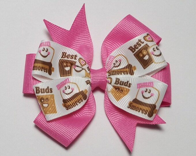 3.5" S'mores Best Friends Hair Bow *You Choose Solid Bow Color*