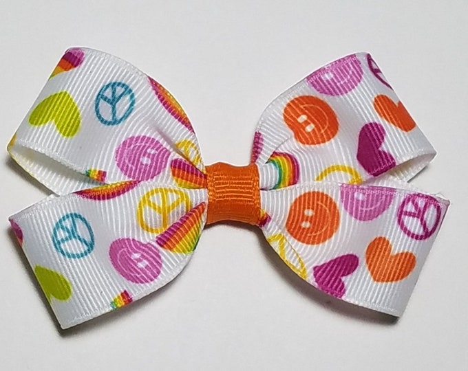 3" Peace Hair Bow *CLEARANCE*