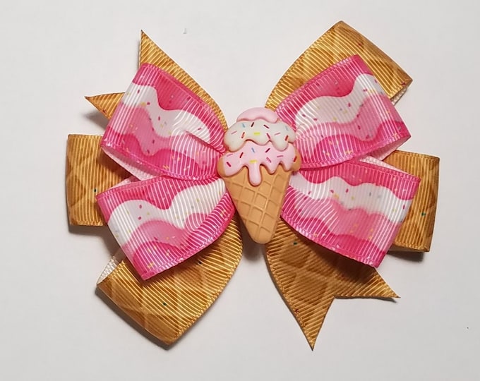 3.5" Ice Cream Sprinkles Hair Bow