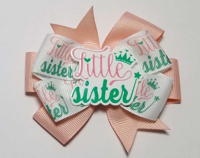 3.5" Little Sister Hair Bow *You Choose Solid Bow Color*