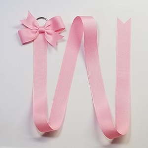 Ribbon Bow Holder -SILVER D RING *You Choose Length & Color*