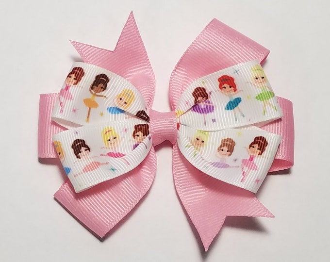 3.5" Ballerina Hair Bow *You Choose Solid Bow Color*