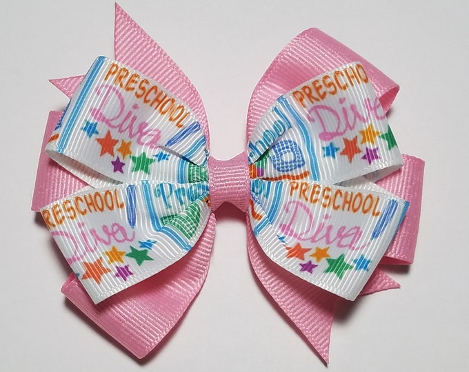 3.5" Preschool Hair Bow *You Choose Solid Bow Color*