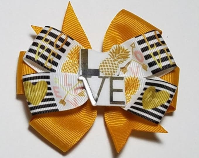 3.5" Pineapple Love Hair Bow *CLEARANCE*