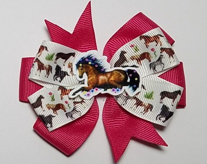 3.5" Horse Hair Bow *You Choose Solid Bow Color*