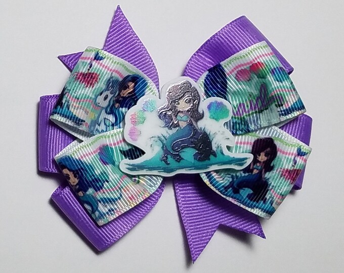 3.5" Unicorn Mermaid Hair Bow *CLEARANCE*