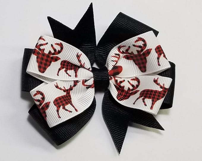 3.5" Buffalo Plaid Hair Bow
