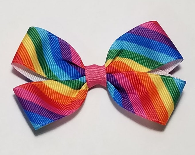 3" Rainbow Hair Bow