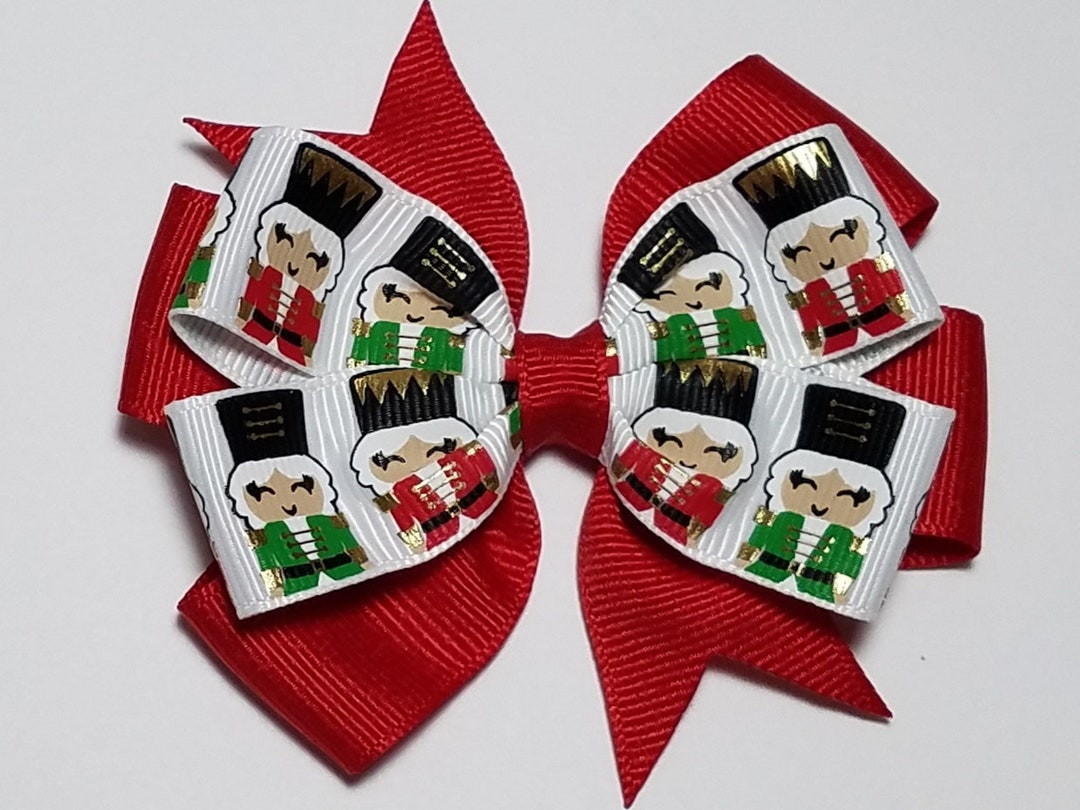 3.5 Nutcracker Hair Bow you Choose Solid Bow Color Etsy
