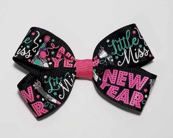 3" New Year Hair Bow *CLEARANCE*