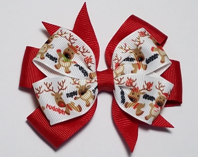 3.5" Reindeer Hair Bow *You Choose Solid Color Bow*