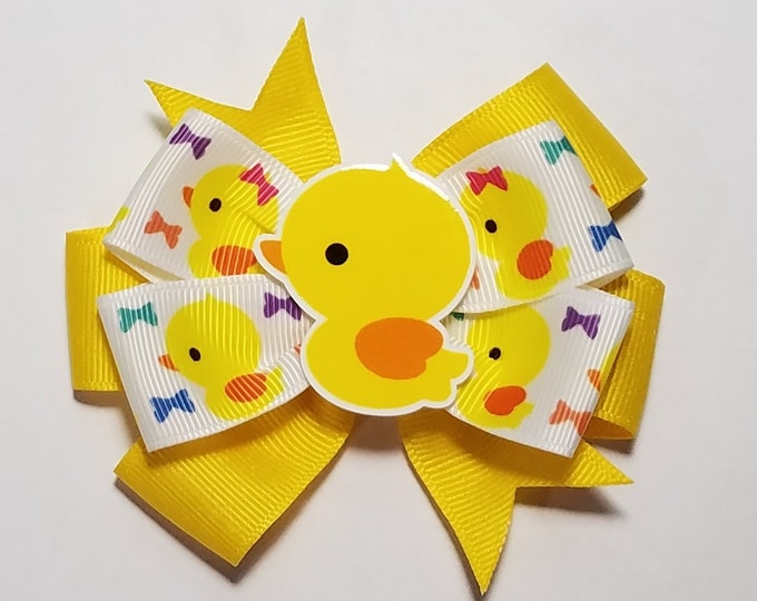3.5" Duck Hair Bow *You Choose Solid Bow Color*