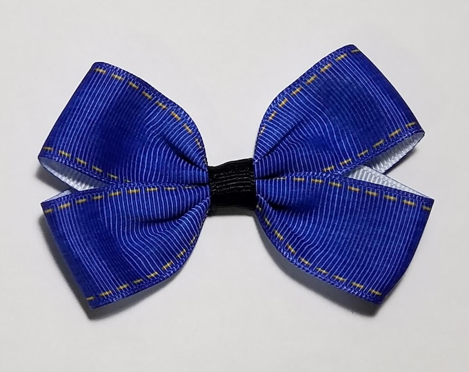3" Denim Blue Jean Hair Bow *CLEARANCE*