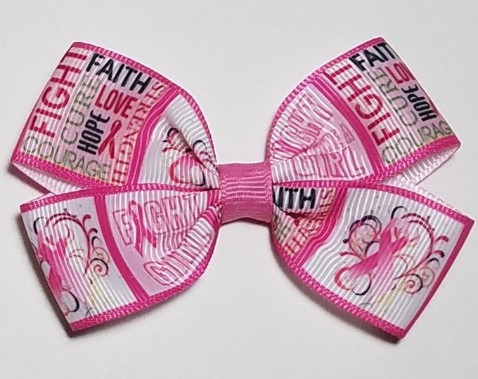 3" Pink Awareness Hair Bow