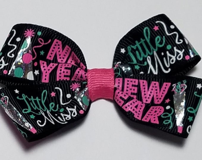 3" New Year Hair Bow