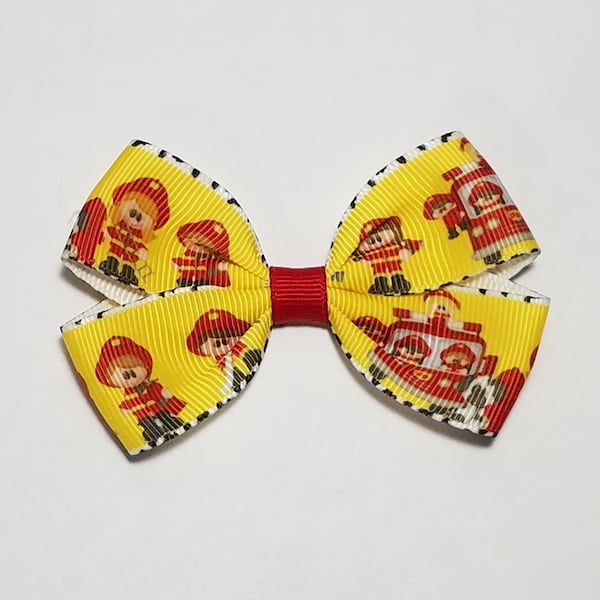 3" Firefighter Hair Bow *CLEARANCE*