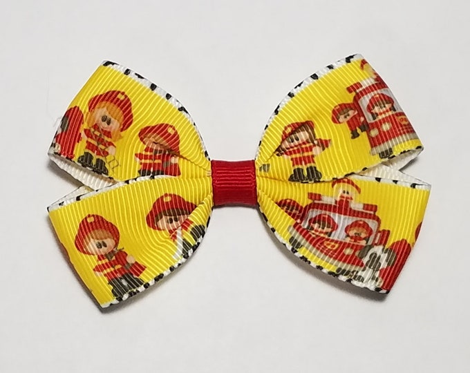 3" Firefighter Hair Bow *CLEARANCE*