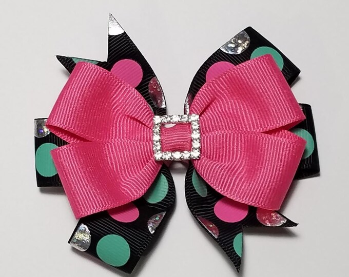 3.5" Party Hair Bow *You Choose Solid Bow Color*