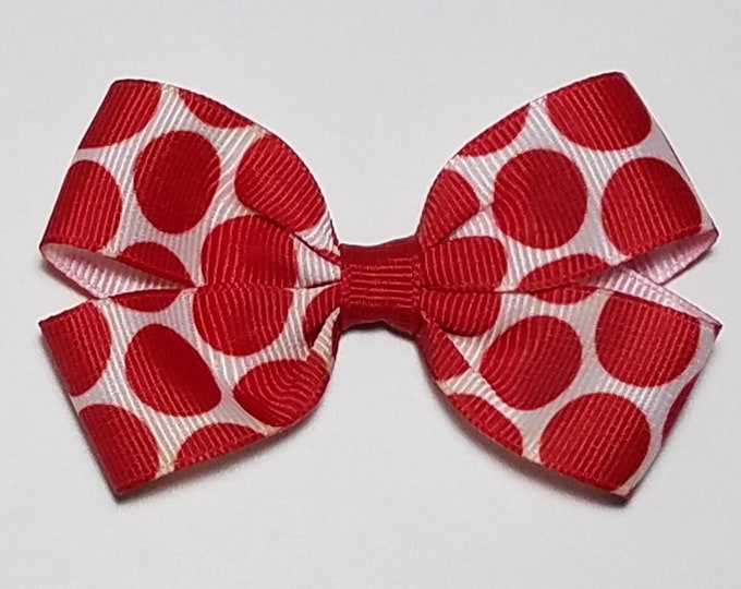 3" Red Polka Dot Hair Bow *CLEARANCE*