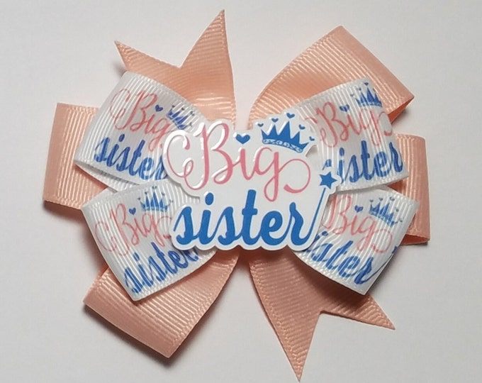 3.5" Big Sister Hair Bow *You Choose Solid Bow Color*