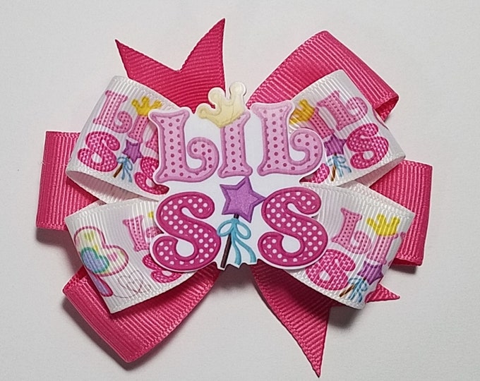 3.5" Little Sister Hair Bow *You Choose Solid Bow Color*