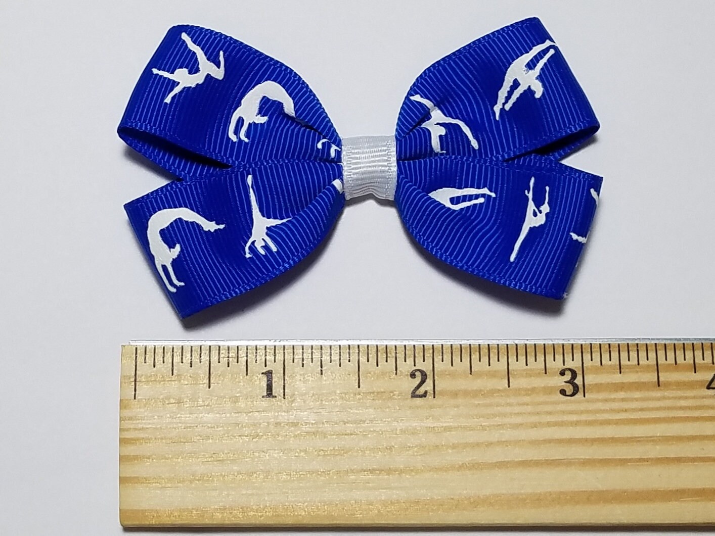 Gymnastics Hair Bow 3 Tumbling Clip Sports Birthday Etsy