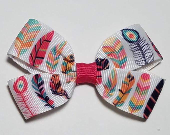3" Feather Hair Bow *CLEARANCE*
