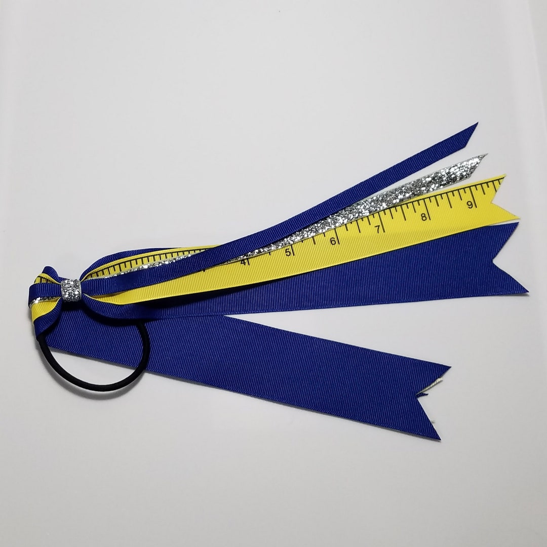 Ruler Ponytail Streamer *you Choose Solid Ribbon Color- Glitter Color ...