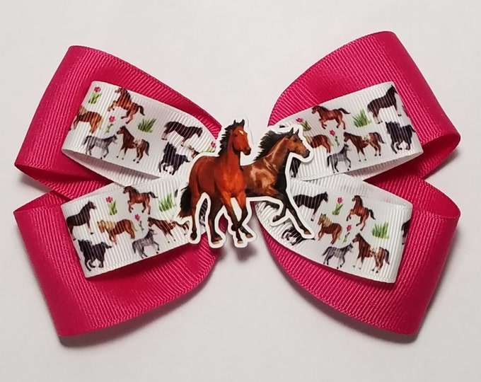 5" Horse Hair Bow *You Choose Solid Bow Color*