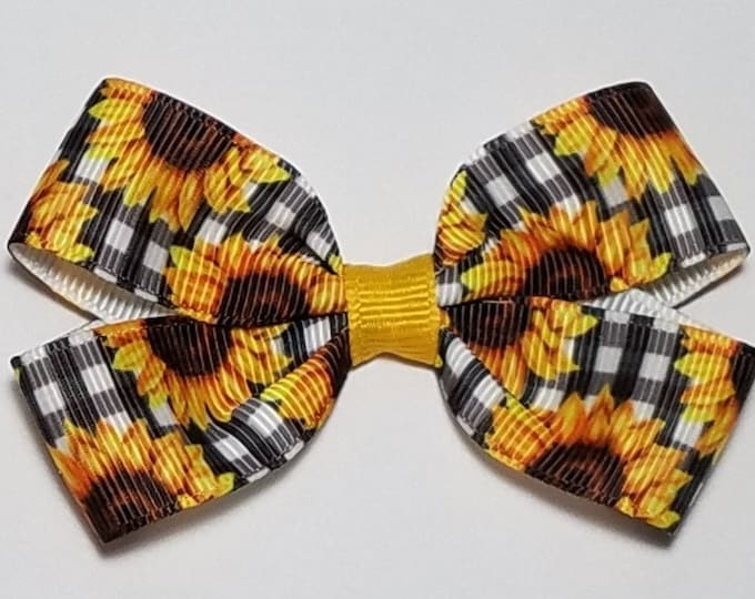 3" Sunflower Hair Bow