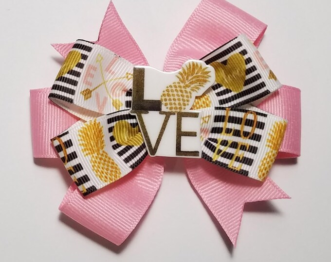 3.5" Pineapple Love Hair Bow *CLEARANCE*