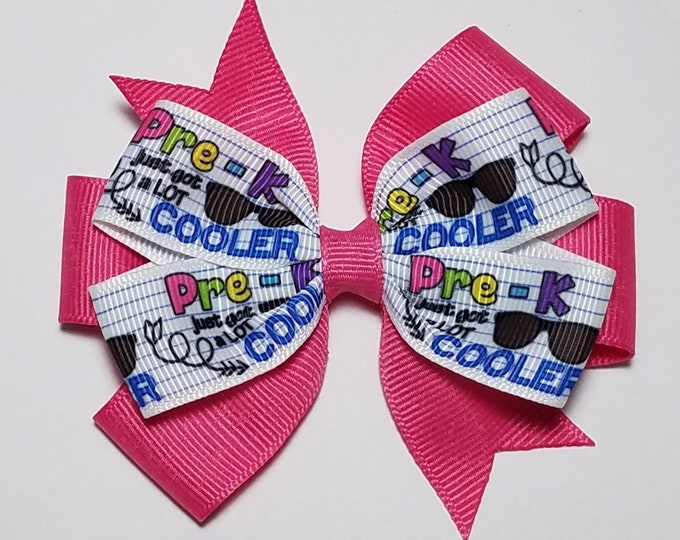 3.5" Pre-K Hair Bow *You Choose Solid Bow Color*