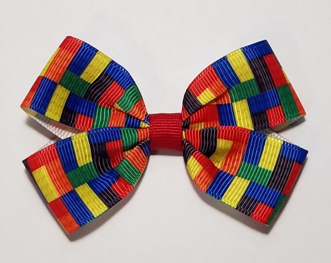 3" Building Blocks Hair Bow
