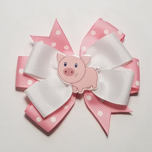 3.5" Pig Hair Bow *You Choose Solid Bow Color*