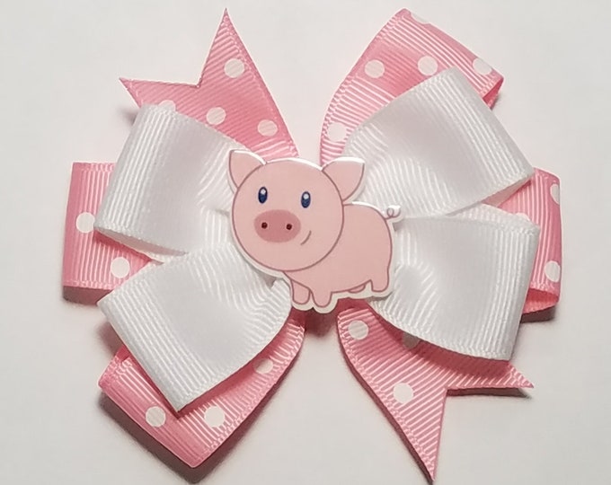 3.5" Pig Hair Bow *You Choose Solid Bow Color*