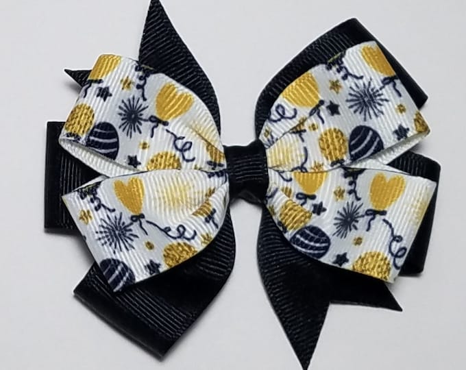 3.5" Balloons Hair Bow *You Choose Solid Bow Color*