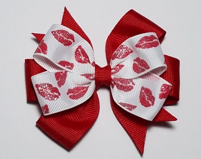 3.5" Lips Hair Bow *You Choose Solid Bow Color*