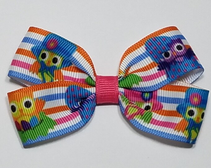 3" Easter Owl Hair Bow