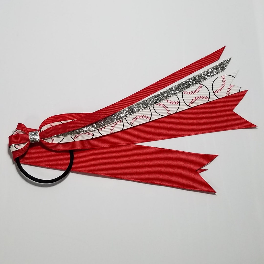 Baseball Ponytail Streamer *you Choose Solid Color- Glitter Color ...