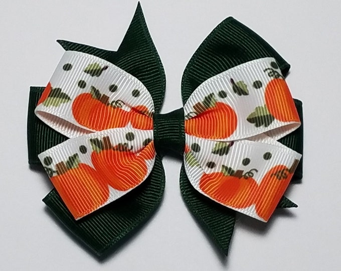 3.5" Pumpkin Hair Bow